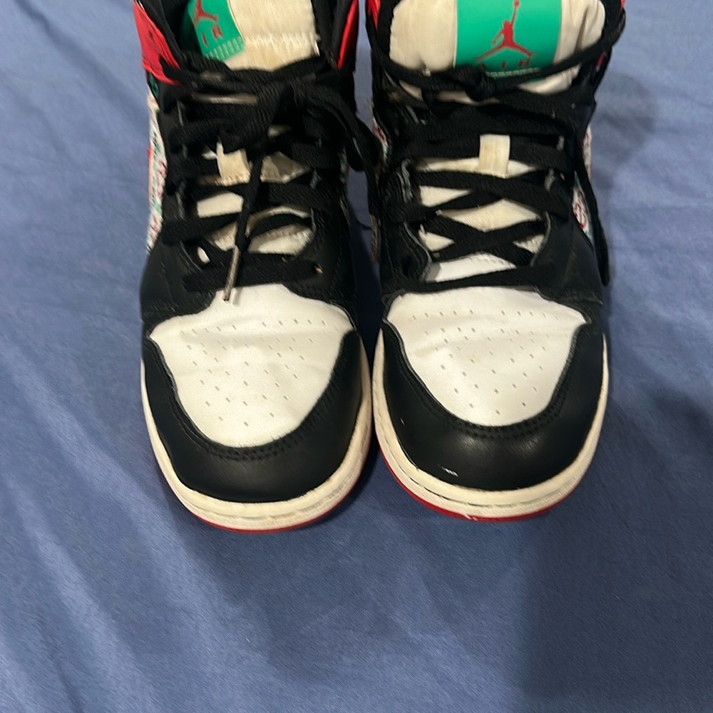 Nike Black and White High-Top Sneakers with Swoosh